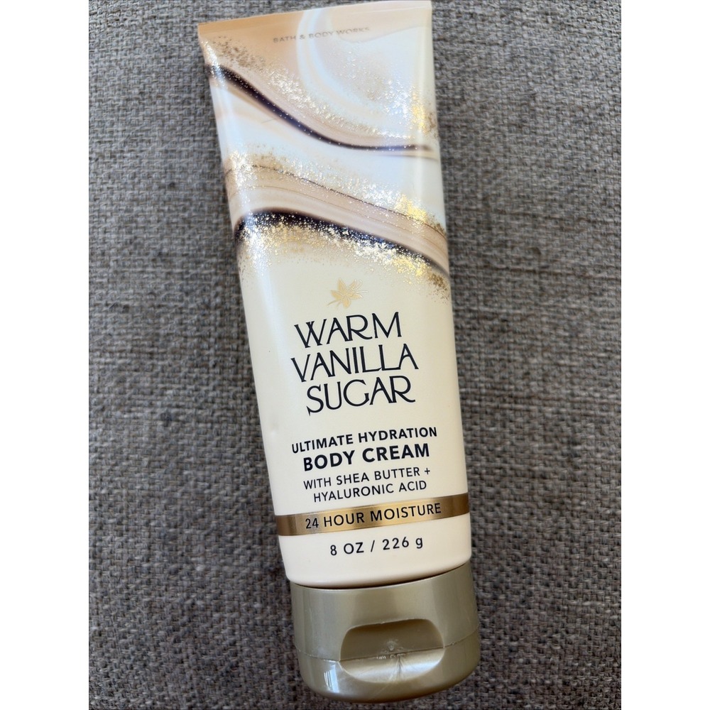 Bath & Body Works Warm Vanilla Sugar Body Cream Shea Butter Hyaluronic Acid 8oz